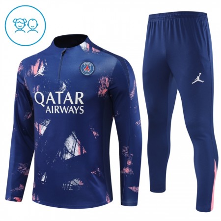 Paris Saint-Germain Barn Trenings Collegegenser 2024-25 Kvart-Zip Navy